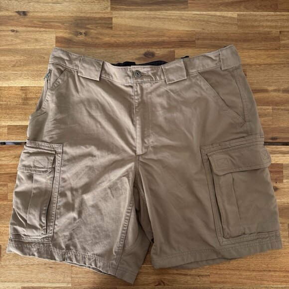 Duluth Trading Cargo Shorts Men’s XL Brown Beige Utility Work Heavy Fabric - Picture 13 of 13